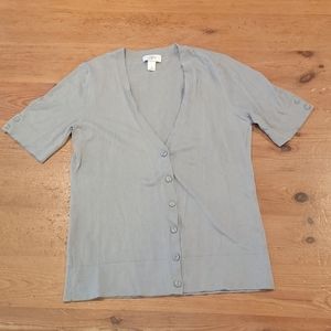 Loft Short Sleeved Cardigan Sage M